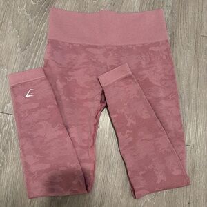 GYMSHARK Pink Camo Leggings